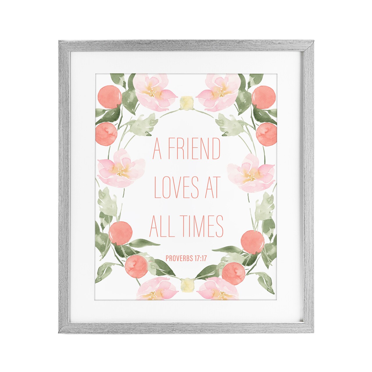 Stupell Industries A Friend Loves At All Times Framed Print Under Glass, design by Lucille Price
